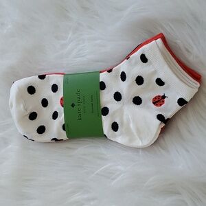 Kate Spade Quarter Socks Set Of 3 NWT Size 4-10